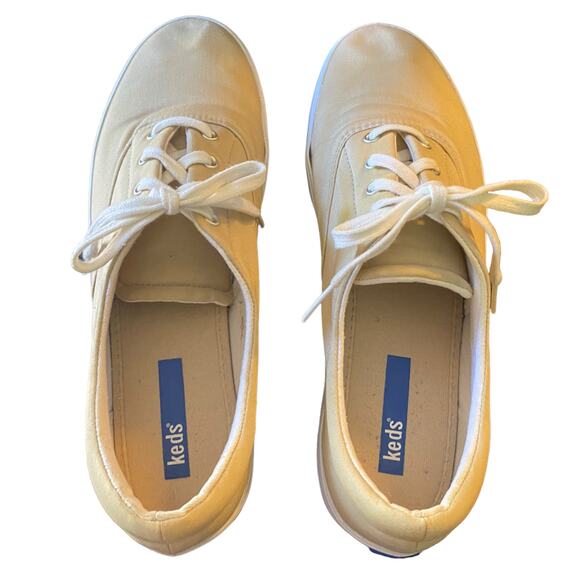 Keds Beige Tan Canvas Sneakers Size 11 WF-03452M - Picture 4 of 8